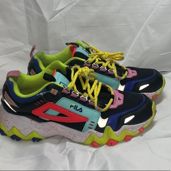 Fila Black and Blue Sneakers with Chunky Design, colors - Picture 6 of 8